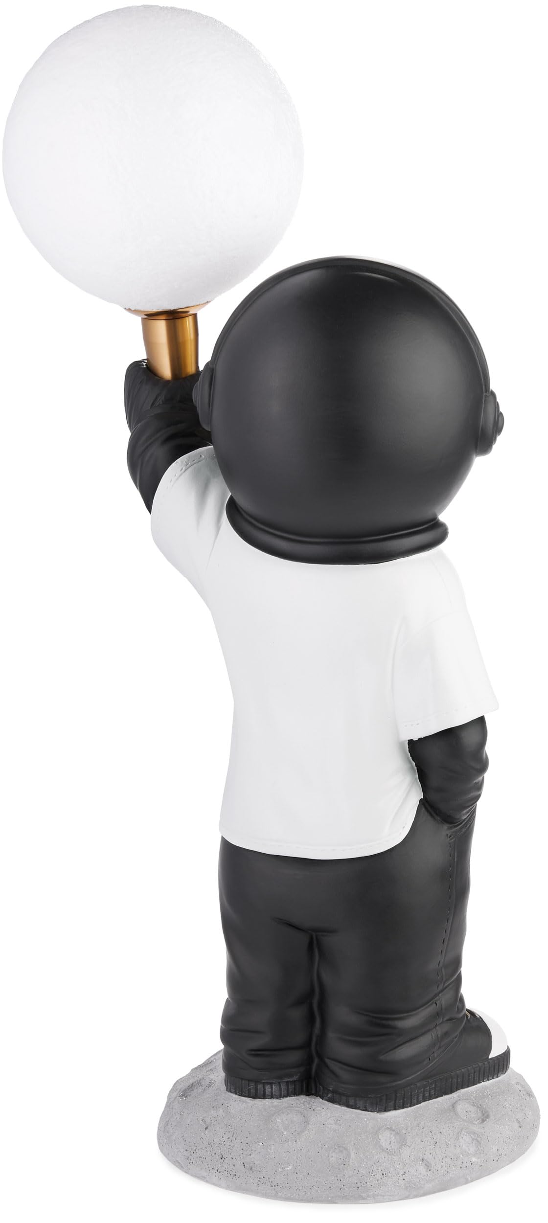 Brubaker Lampada Da Tavolo Astronauta 46cm Con Lampada Lunare, USB-C, Oro/Bianco/Nero - 2