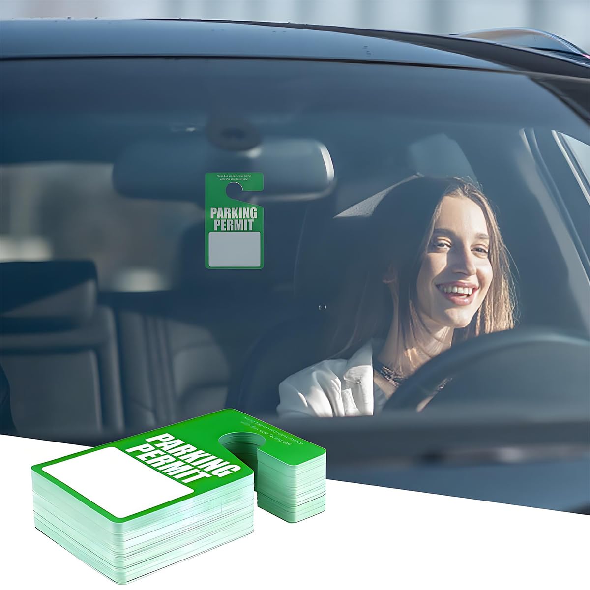 Bittwee 50PCS Car Parking Permit Hang Tag, 3 X 5 Inches - View #5