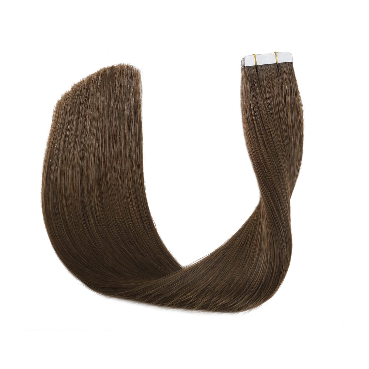 XDhair Tape in Real Human Hair Extensions Silky Straight 50g 22inch 20pieces Medium Brown Tape in Hair Extensions for Fashion Women (#4 - Image 4