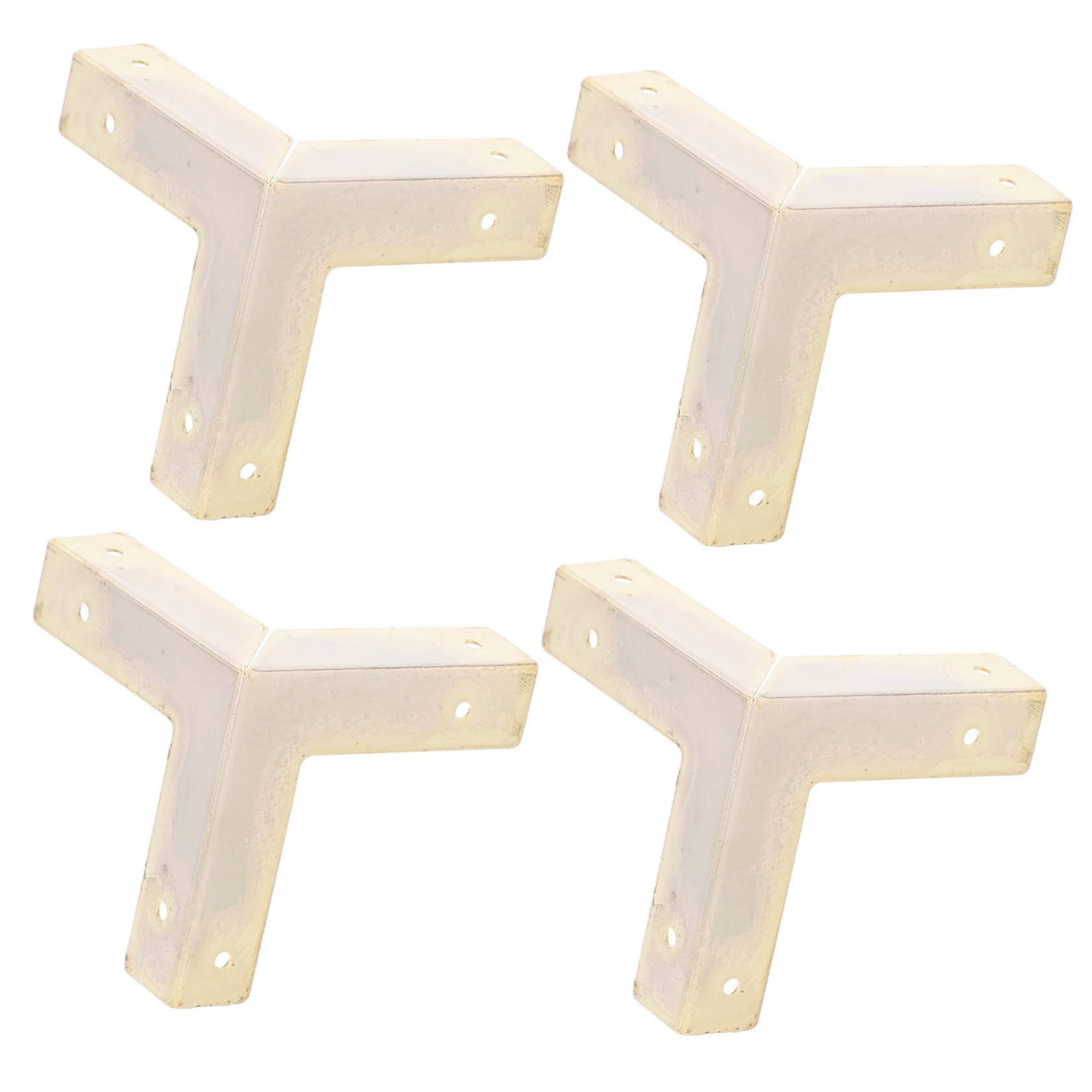 SEWACC 4pcs Metal Furniture Corner Guards Wall Protectors for Furniture Corner Bumpers Decorative Edge Covers Iron Case Protectors