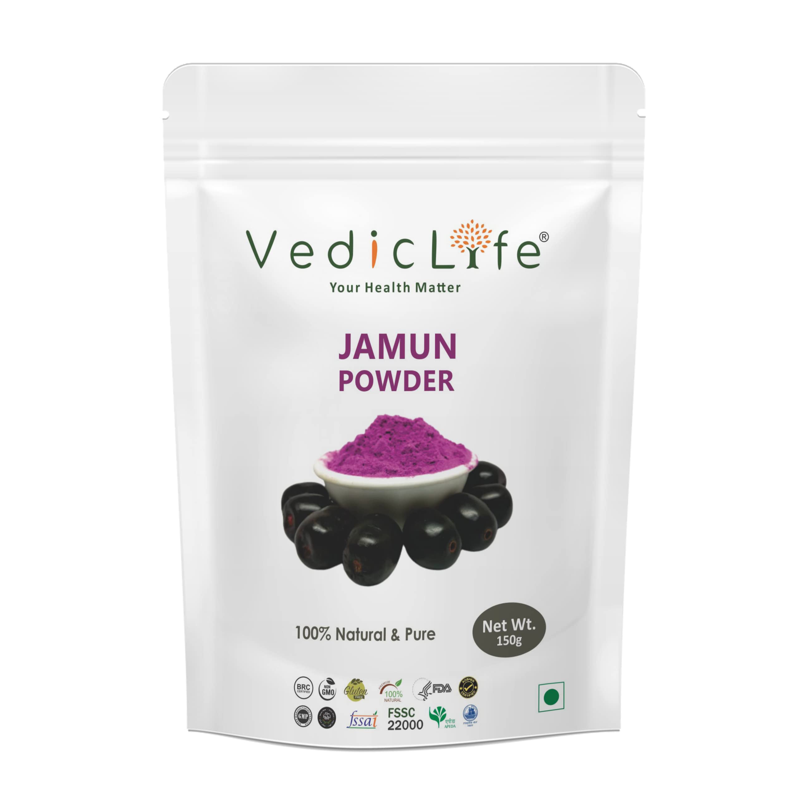 VEDICLIFE Jamun Fruit Juice powder | Dry, No Added Sugars and Preservatives 500gm