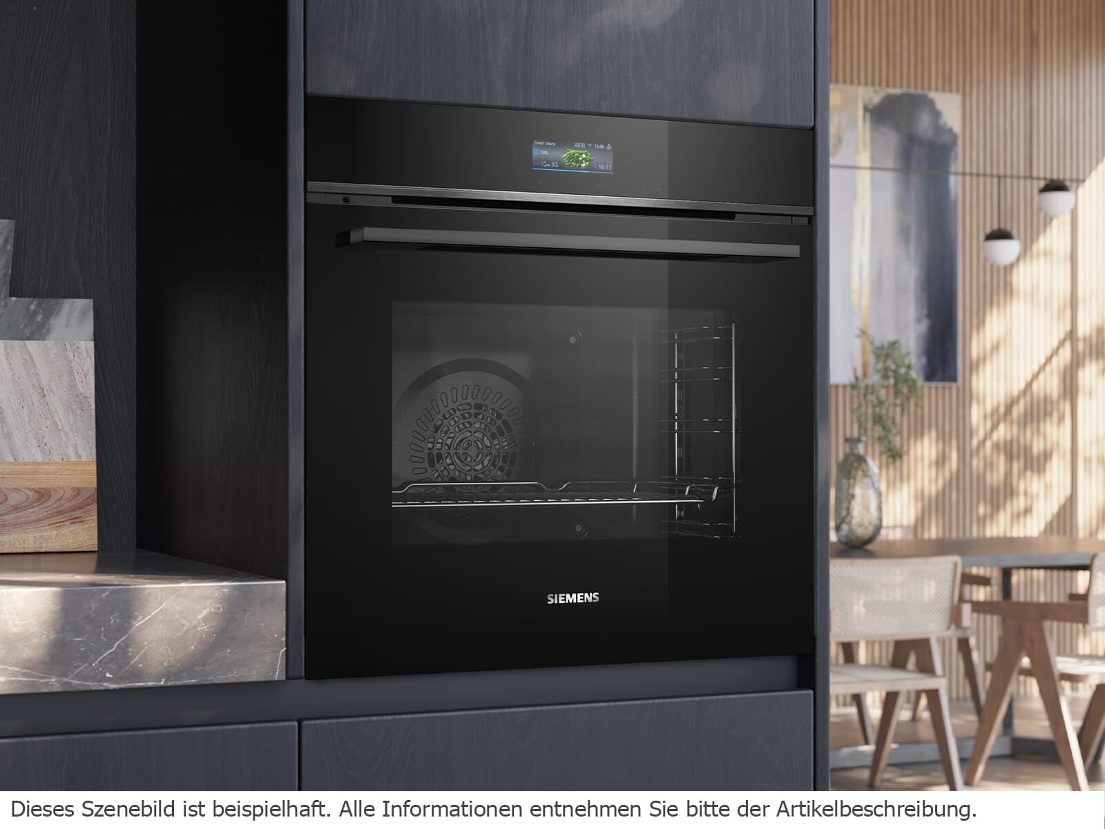Siemens HB772A1B1 iQ700 - Forno da incasso, 60 x 60 cm, prodotto in Germania, display TFT Full Touch, assistente al forno, activeClean, cookcontrol Plus, aria calda 3D, riscaldamento rapido e
