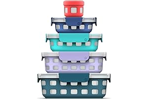Ello DuraGlass Airtight Food Storage Containers Set