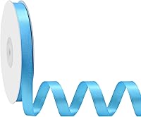 Vista 288 de Cinta de satén rosa polvoriento de doble cara, 3/8 pulgadas x 50 yardas, cintas de poliéster rosa polvoriento para envolver regalos, cinta de tela