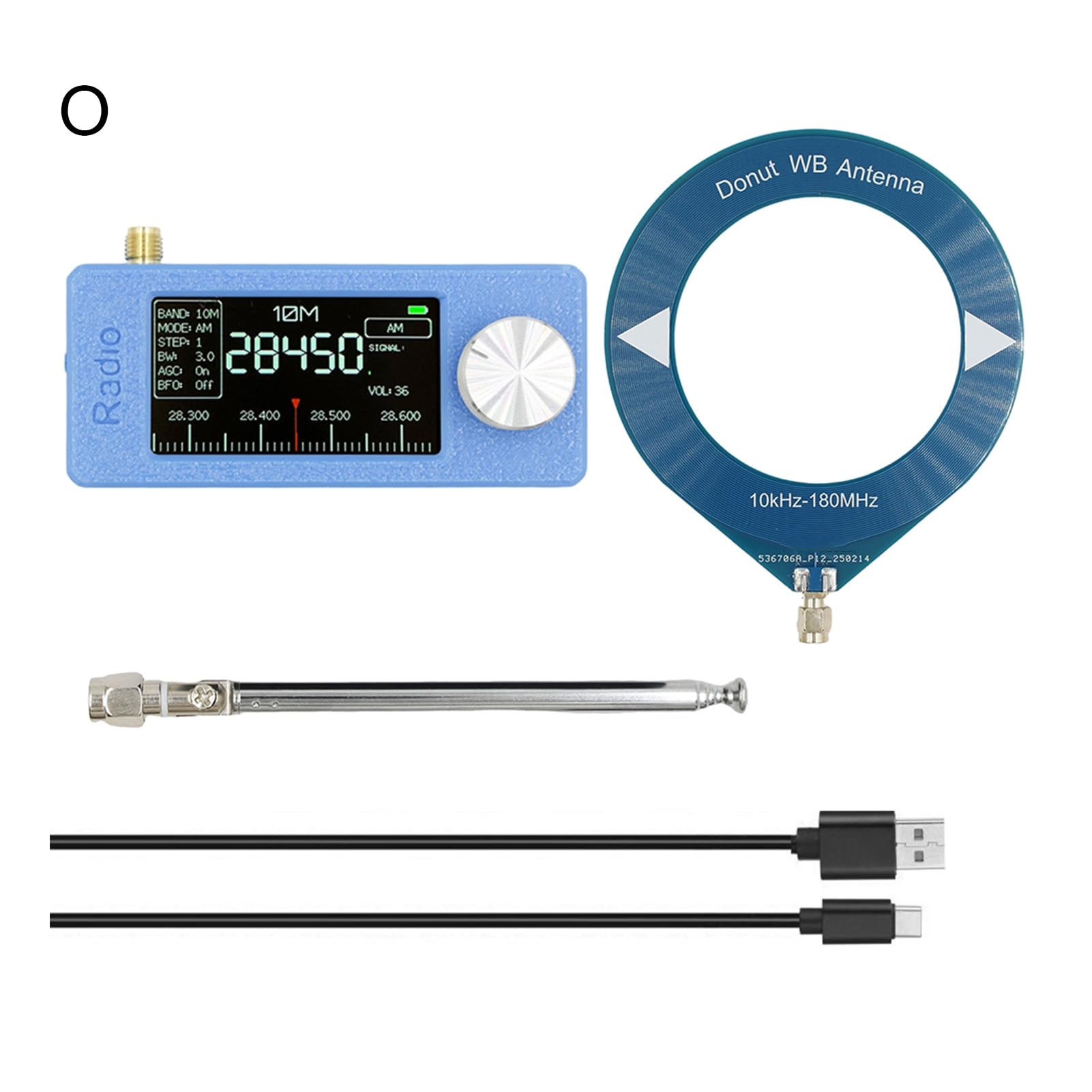 Przenośny odbiornik FM AM/FM z ekranem IPS o przekątnej 1,9 cala, LSB/USB All Band Pocket Mini anteny cyfrowe zasilane bateriami, kompaktowa konstrukcja Ö