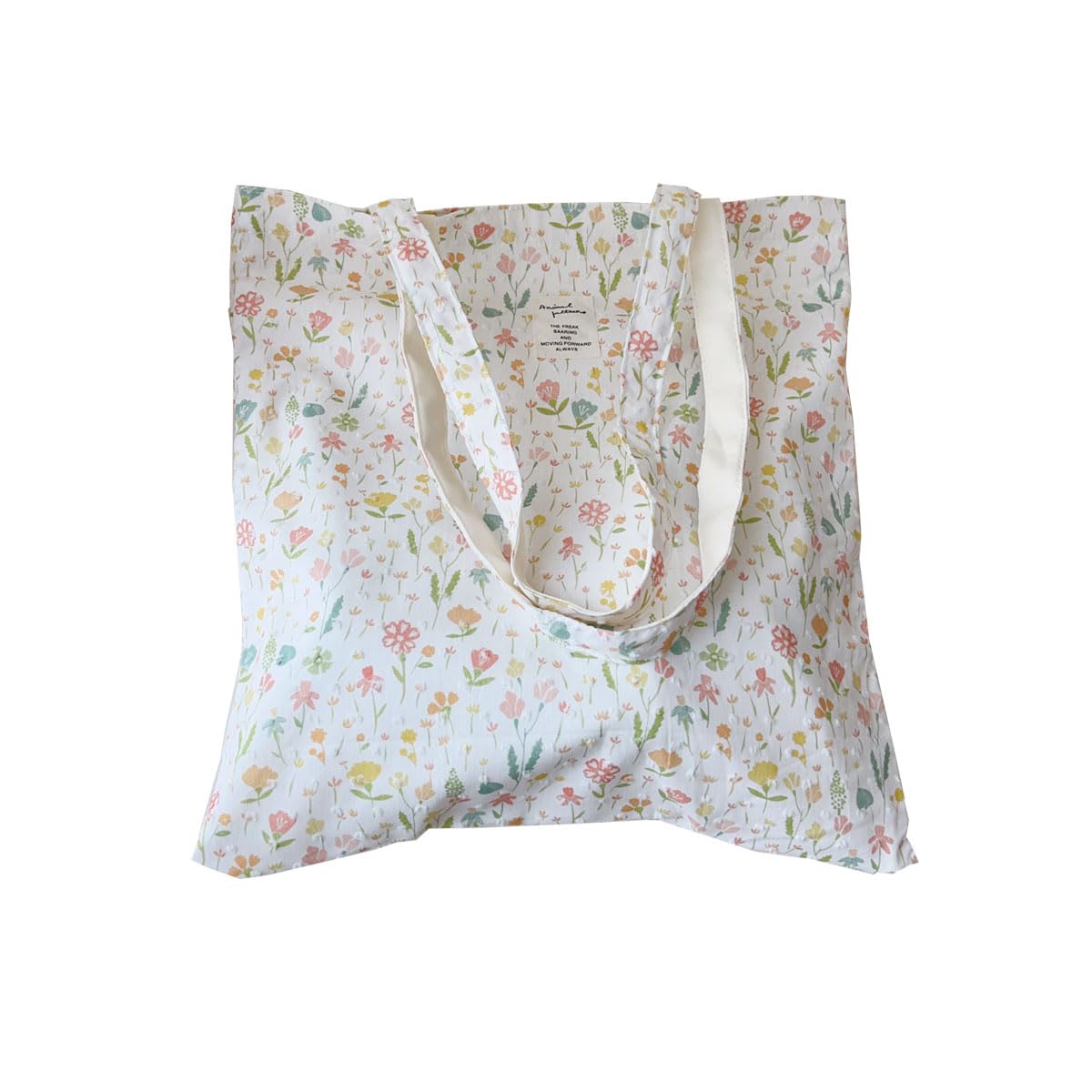 Kehpish Cotton Canvas Tote Bag Reusable Soft Grocery Cloth Bag Floral Shoulder Bag for Beach Travel Shopping