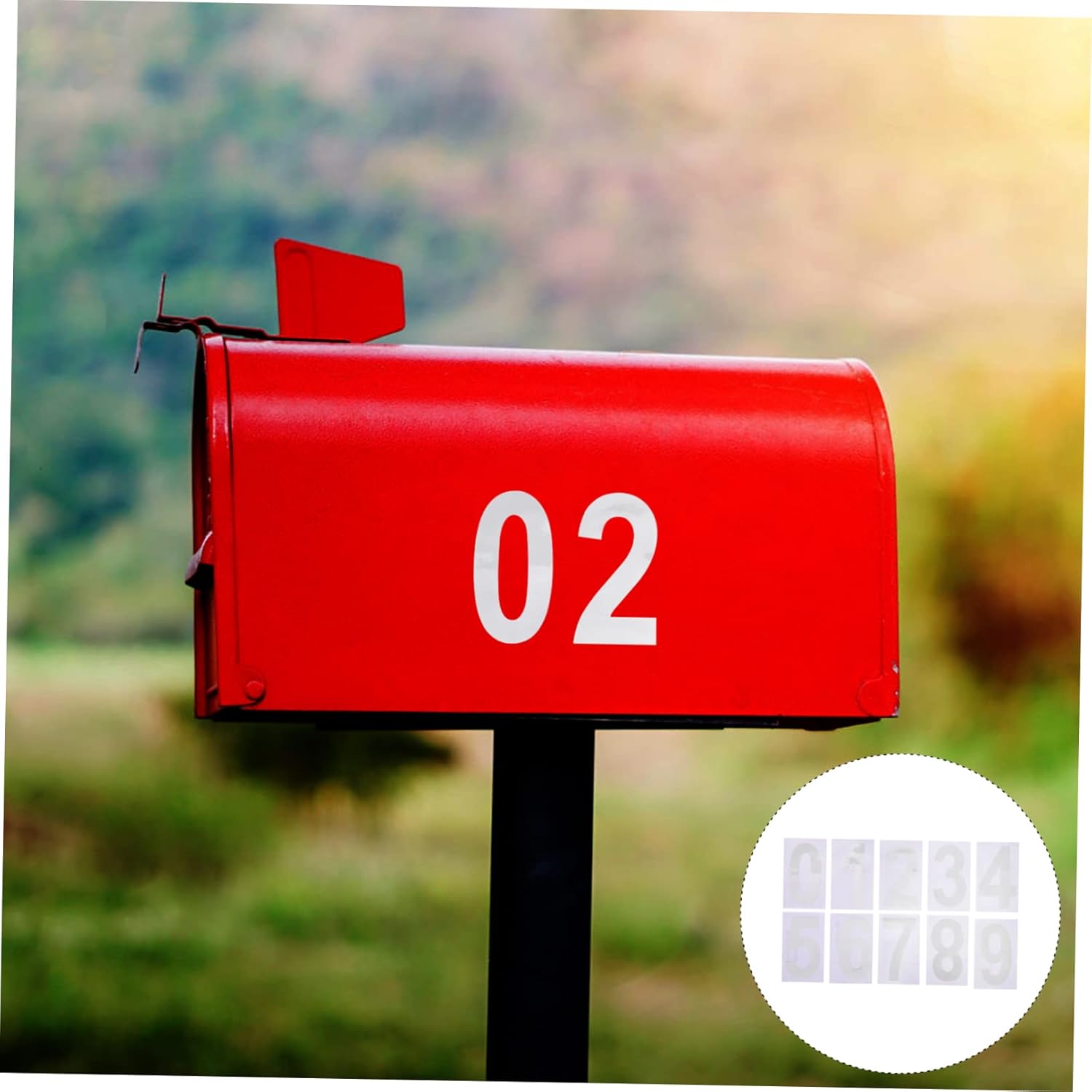 DOITOOL 20 Sets Adhesive Number Stickers for Mailbox Bright Reflective Decals for Easy Nighttime Visibility