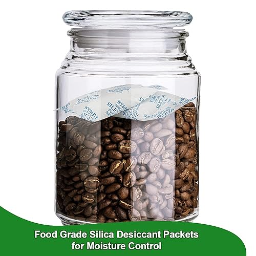 Miniatura 7 de WVacFre Paquete de 3.53oz (10 paquetes) de gel de sílice absorbente de humedad de grado alimenticio para almacenamiento, paquetes de gel de sílice