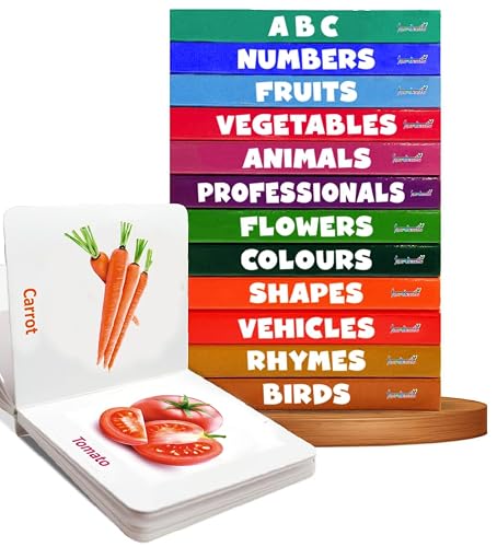 My First Knowledge Library Box set of 12 Board Books for Kids (Non tearable - Water Proof), Preschool Kids Books Children growth and development book