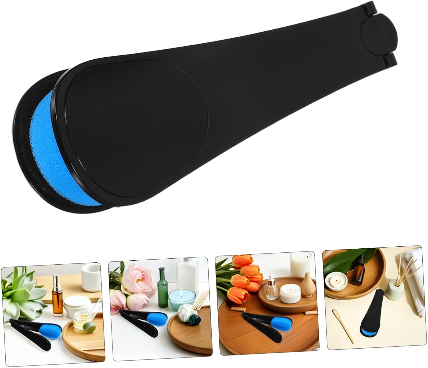 Mobestech Lotion Applicator for Back with Long Handle and Washable Pads, Easy Application of Sunscreen and Cream for Hard-to-Reach Areas, for Self Tanning and Skin Care