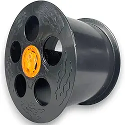 Carretilha para Pipa 6 Polegadas (15cm) Plástico Resistente Preta Pequena