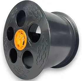 Carretilha para Pipa 6 Polegadas (15cm) Plástico Resistente Preta Pequena