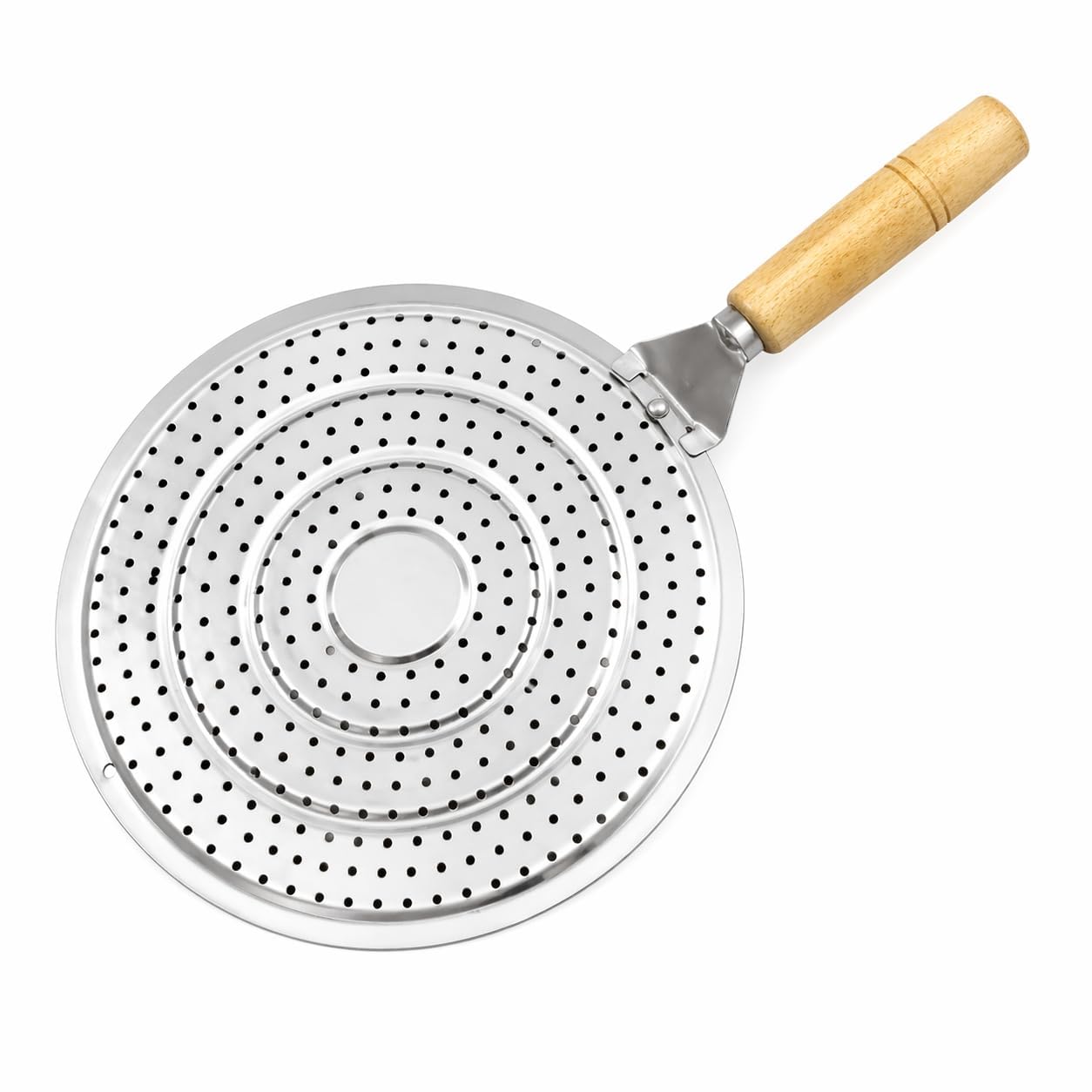 Abee Stainless Steel Heat Diffuser Plate for Gas Stove with Wooden Handle | Flame Tamer Roti Roaster Jali for Chapati, Papad, Simmer Cooking-image-46