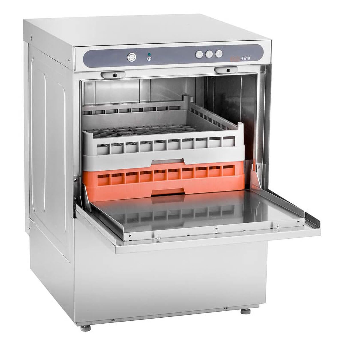 GastroHero ECOLINE-GLSM54S Gläserspülmaschine I 400 V Spülmaschine mit Reiniger- und Klarspüldosierer I Korbmaß 50 cm I Gläserspüler für Gastronomie