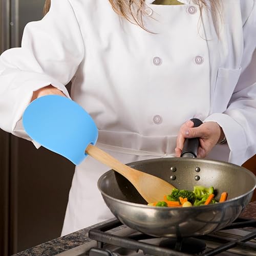 Miniatura 8 de Cubierta de espátula antisalpicaduras de aceite con protector de mano de goma, protector compacto de salpicaduras de grasa para cocinar, protector