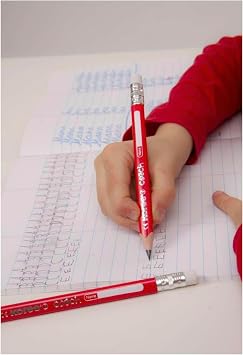 Kores Jumbo Graphite Pencils for Kids - Coach, Soft HB Lead With Eraser Tip, Ergonomic Shape - School Supplies, Set of 12 | Soft Lead with Eraser Tip, Ergonomic Triangular Shape for Easy Grip, Back to School, Classroom