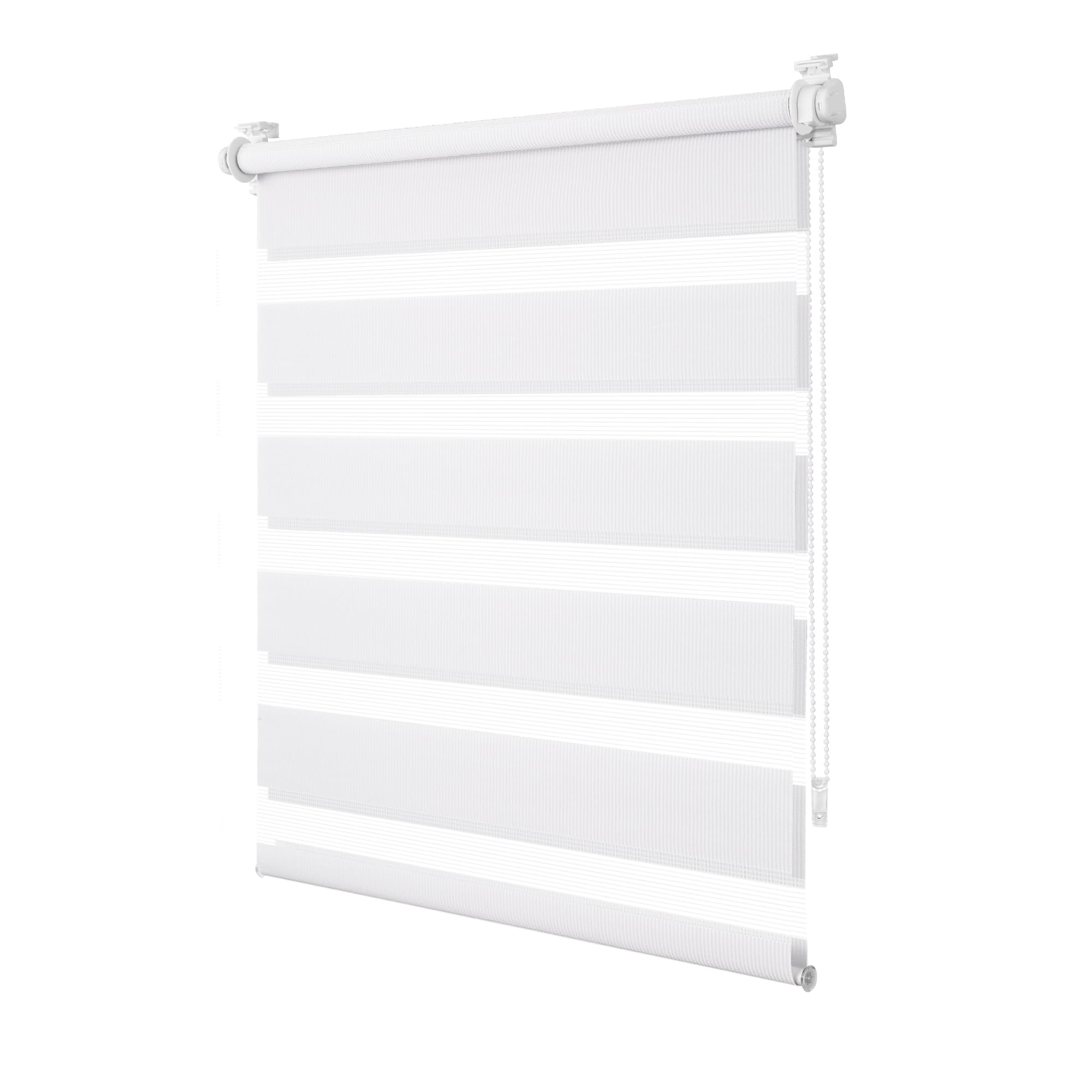 TFSKY Doppelrollo Klemmfix ohne Bohren | 100% Polyester, Lichtdurchlässig & Verdunkelnd, Rollos Für Fenster innen, Stufenlos für Wohnzimmer, Büro