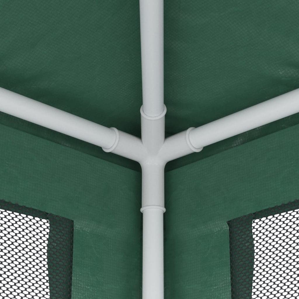 Namiot HDPE 250 x 250 x 245 cm, zielony, z 4 ściankami bocznymi z siatki