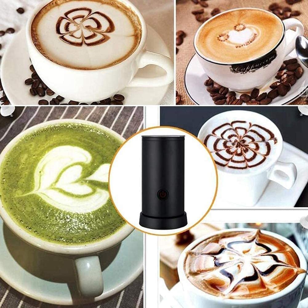 HMTE Montalatte e vaporizzatore per Montare e Riscaldare Il Latte Schiuma Automatico Scaldalatte Elettrico Funzionamento Silenzioso per caffè Latte Cioccolate Calde