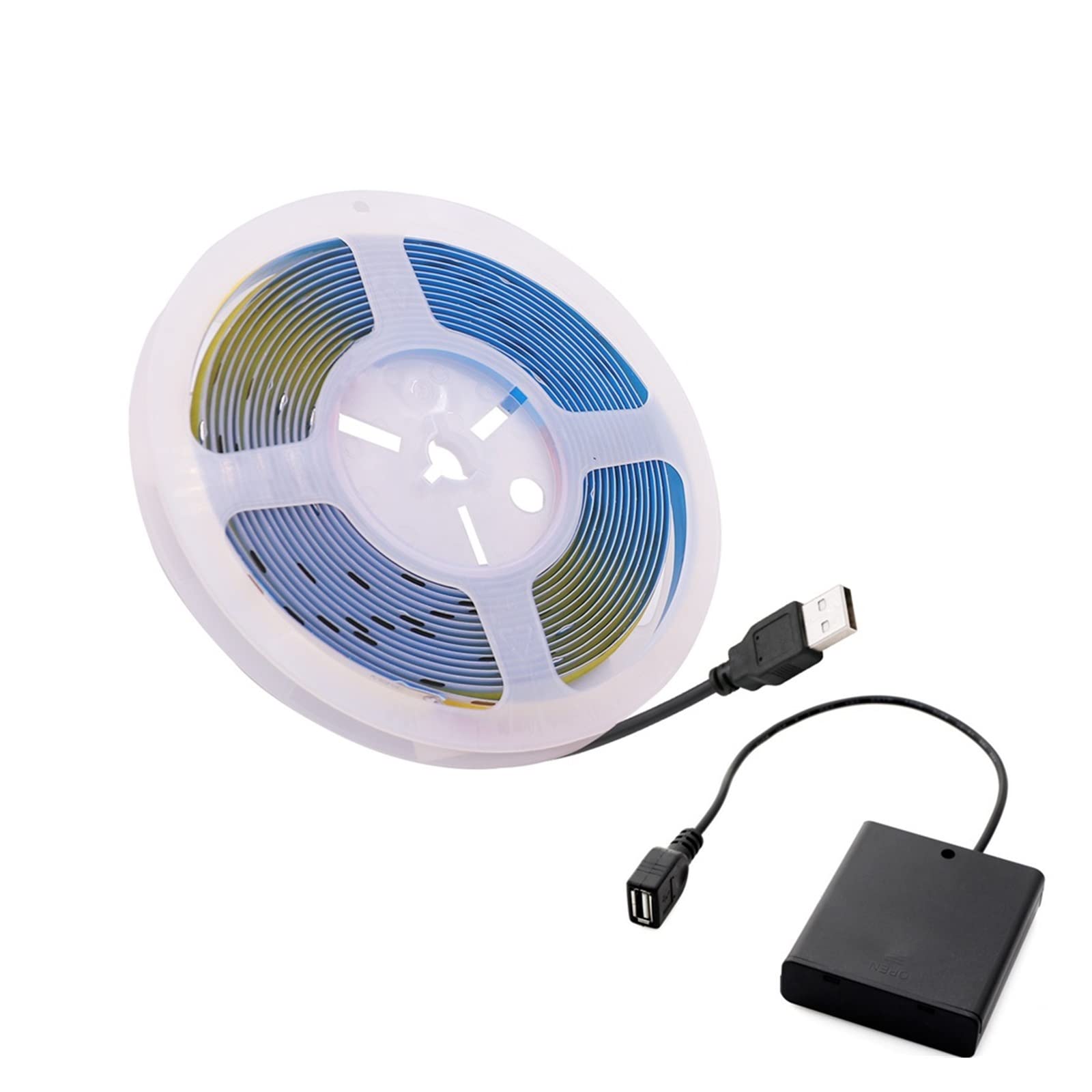 Bande lumineuse LED COB 5V sans point chaud pour éclairage continu uniforme - 8