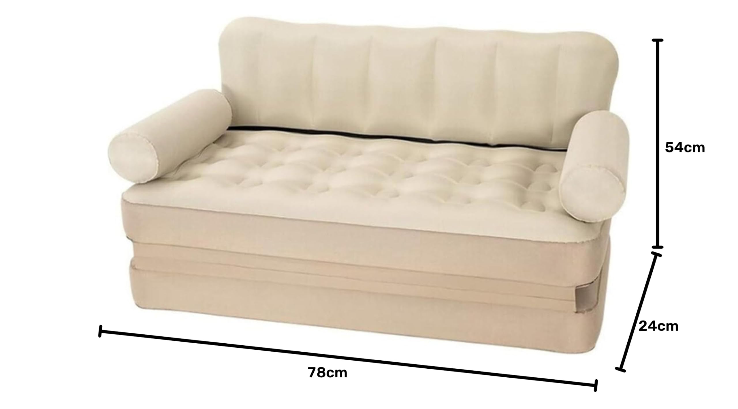 VIGOEXPRESS 3-in-1 Luftsofa, Aufblasbare Schlafcouch, Luftbett 2 Personen Luftmatratze für Gäste Camping oder Heimgebrauch, Aufblasbares Sofa Camping Luftsofa