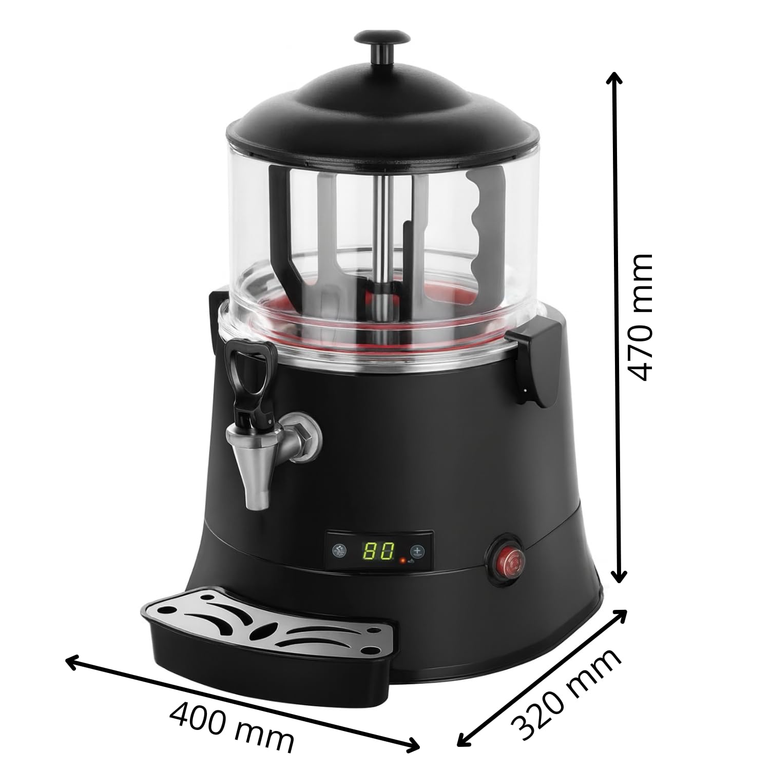 Machine à Chocolat Chaud Professionnelle – 5 litres – 400 W – Température Réglable 30–90°C