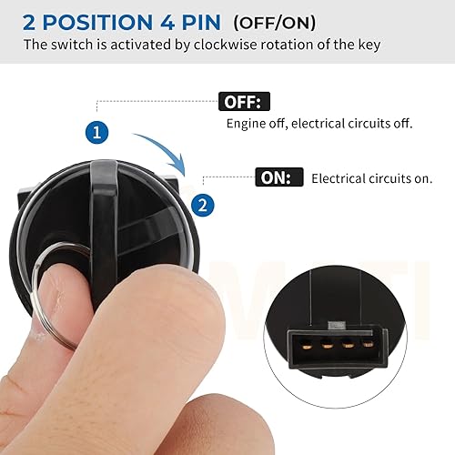 Vista 16 de Interruptor de llave de encendido 3 posiciones 6 pines para Polaris Ranger RZR Sportsman Scrambler Magnum Trail Blazer Trail Boss Xplorer Xpedition