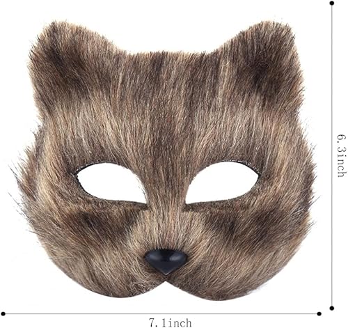 Miniatura 6 de Hosfairy 1 máscara de zorro de animales Hallween para Halloween, Pascua, carnaval, mascarada, disfraces, fiesta, accesorios de cosplay