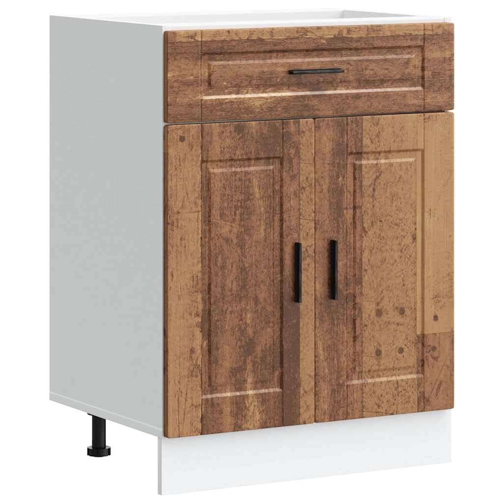 vidaXL Kitchen Base Cabinet Porto Old Wood Engineered Wood, sink base cabinet, base kitchen cabinet with drawer, sink base unit — image 1