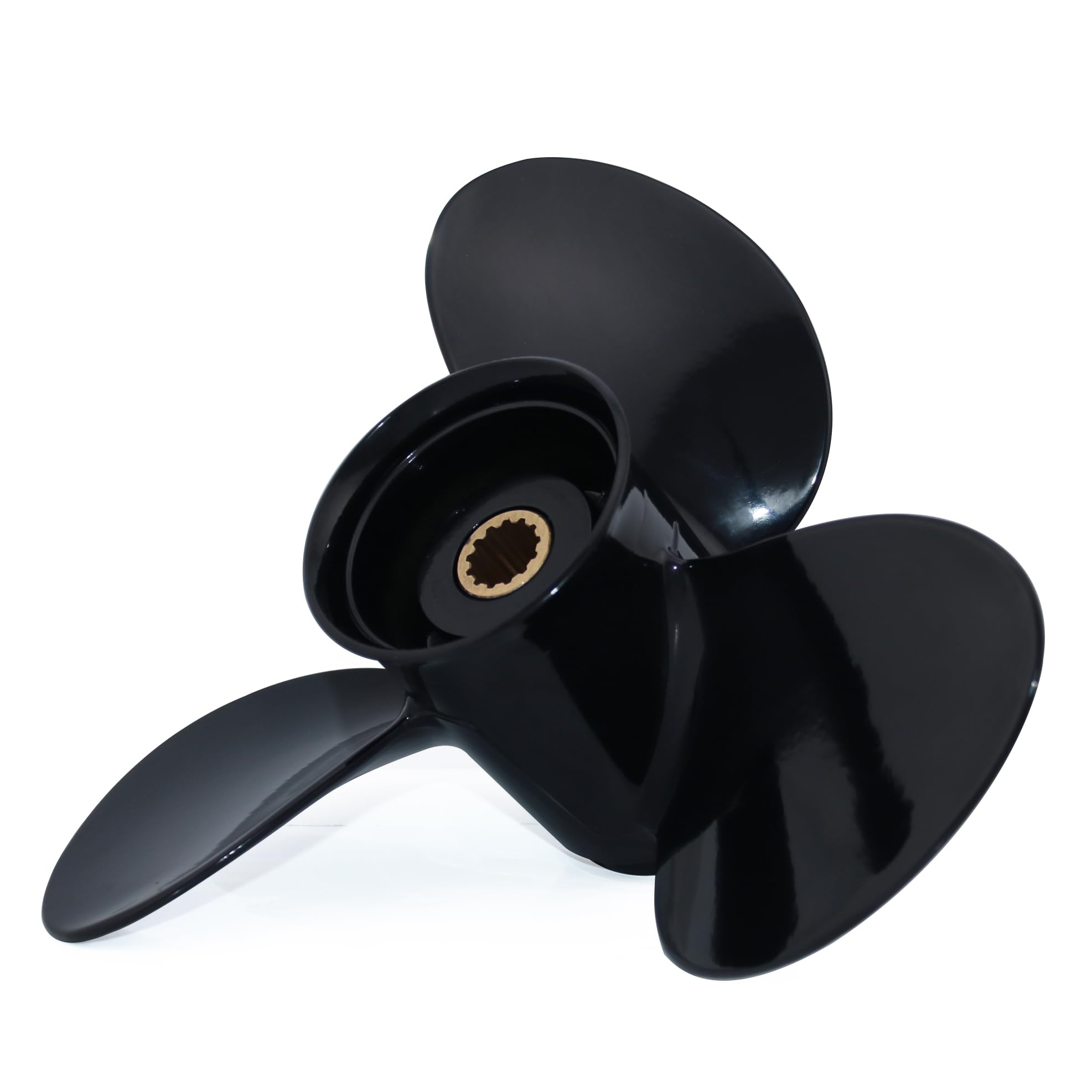 CAPTAIN Outboard Propeller fit Johnson Evinrude 40-75 HP Engines, 12 1/4 Diameter x 15 Pitch Boat Propeller, 13 Spline Tooth, RH, Aluminum Part
