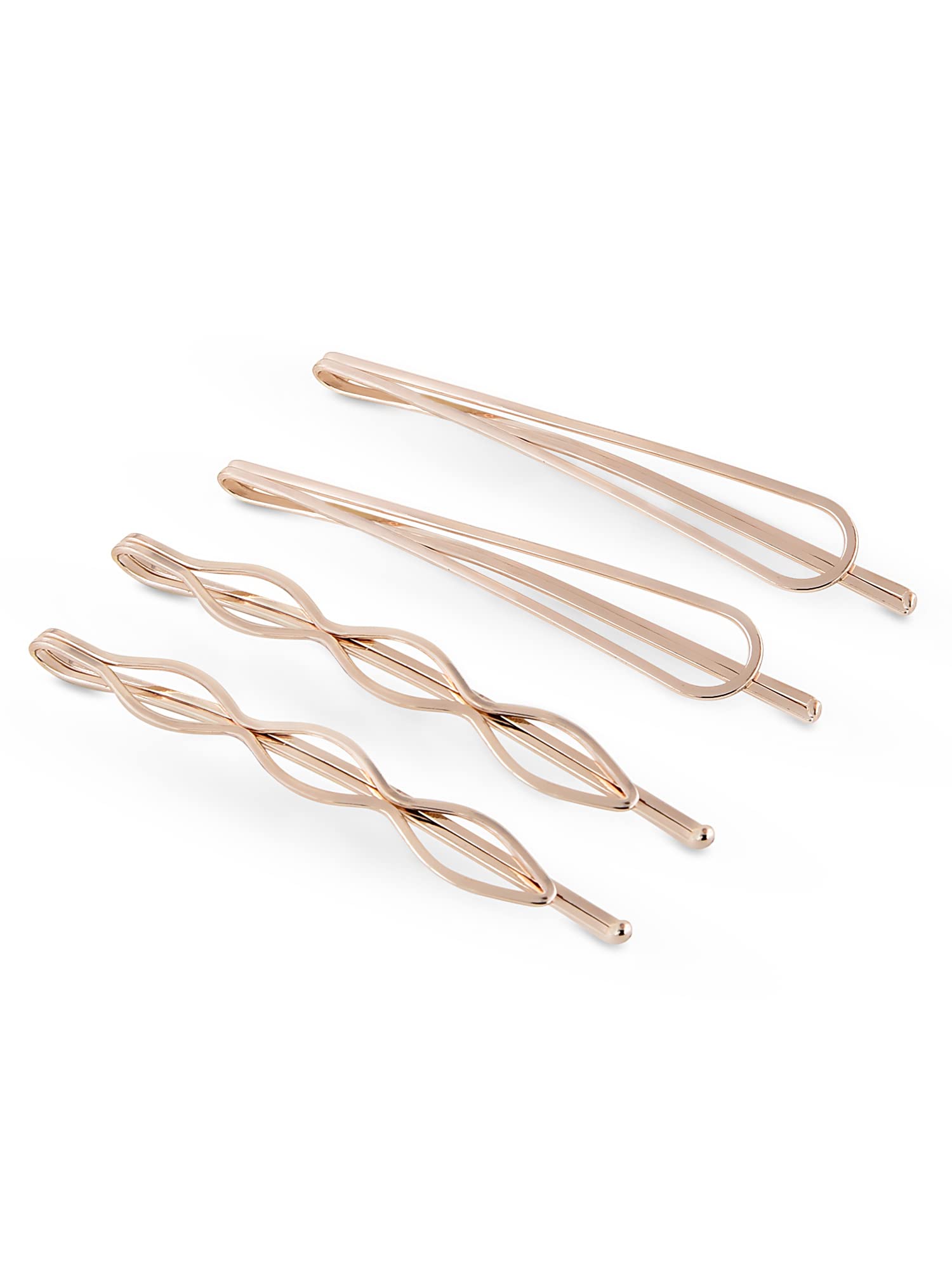 See full amazon price history chart for Zaveri Pearls Rose Gold Set Of 4 Contemporary Barrettes Hair Pins For Women-ZPFK15043 Zaveri Pearls Rose Gold Set Of 4 Contemporary Barrettes Hair Pins For Women-ZPFK15043 (B0BG8TWP8L) Amazon Price History, Amazon Price Tracker