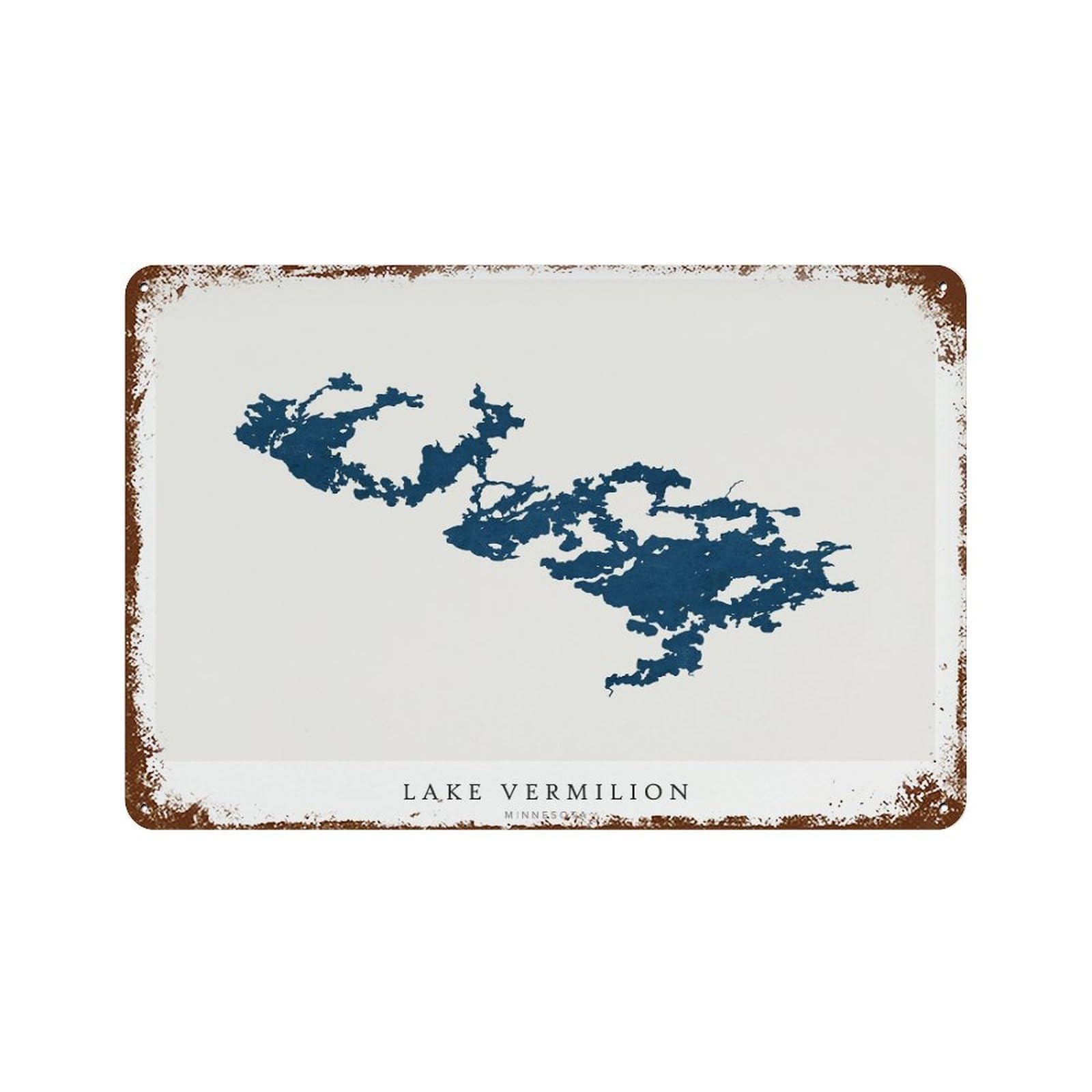 xiaoxiaoshen Lake Vermilion Map Minnesota (2) Wall Decor Art Metal Tin Poster Modern Home Decor Art Home Bar Shop Decorations Vintage Sign 20x30cm
