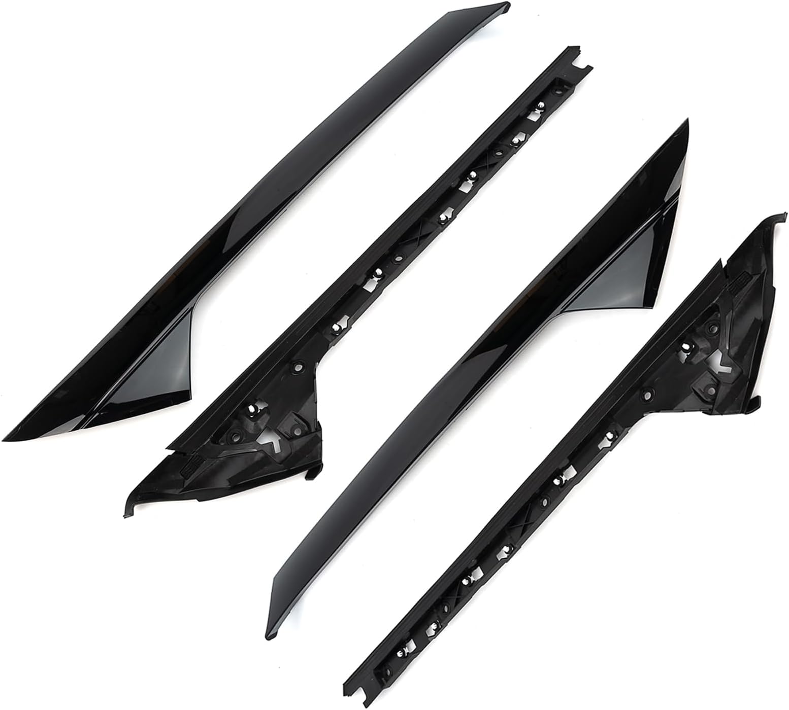 Outer & Inner Windshield A-Pillar Panel Molding Right Side - Compatible with 2011-2019 Ford Explorer Replaces 926-450 926-451 BB5Z-7803144-AA BB5Z-7803145-AA