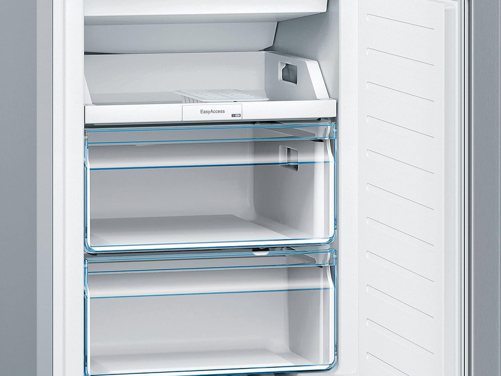 Bosch Electrodomésticos, Serie 2, Frigorífico combinado de libre posicionamiento, 186 x 60 cm, Inox look, KGN36NLEA