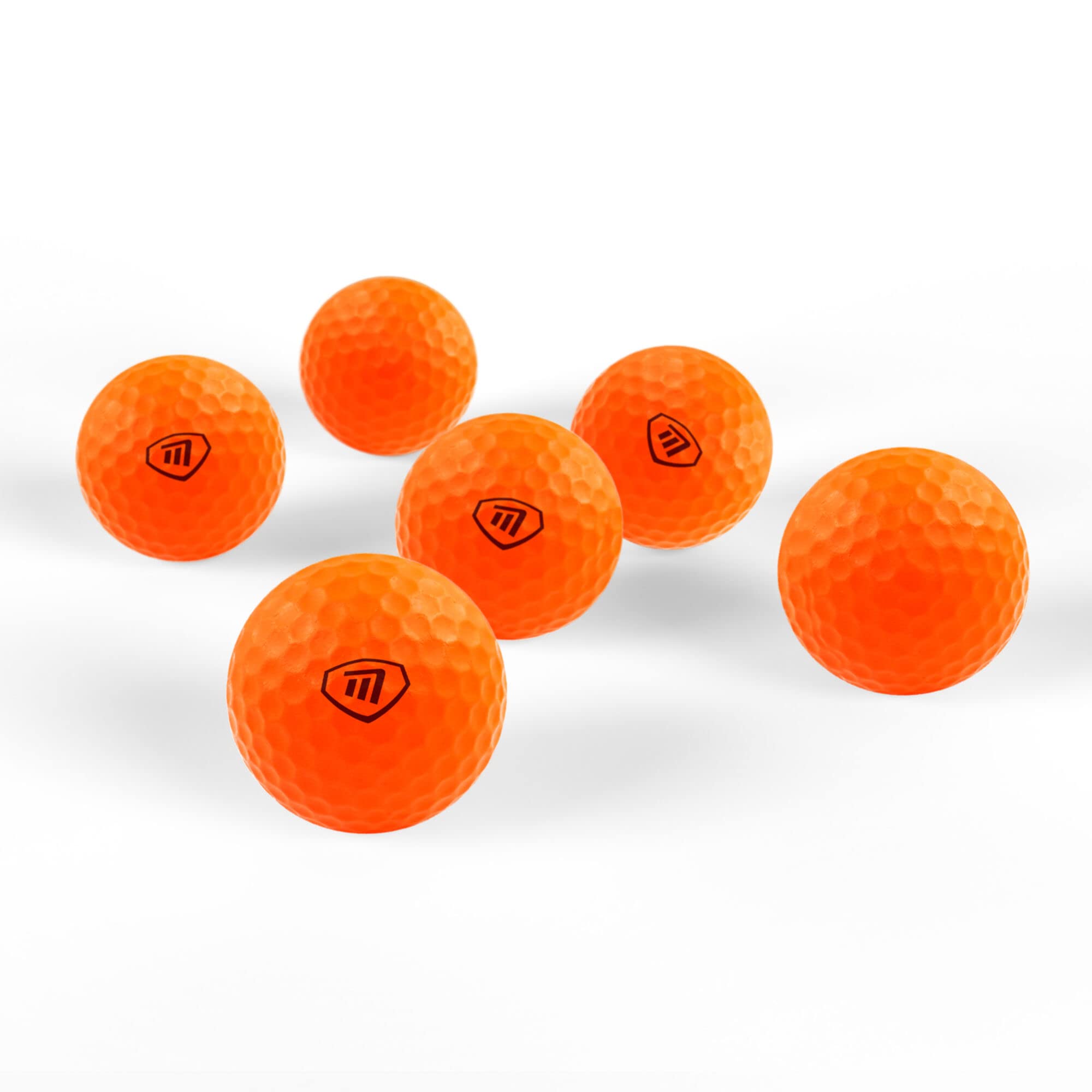 Masters Lite Flite Foam Practice Balls Orange x6 in Eco Bag