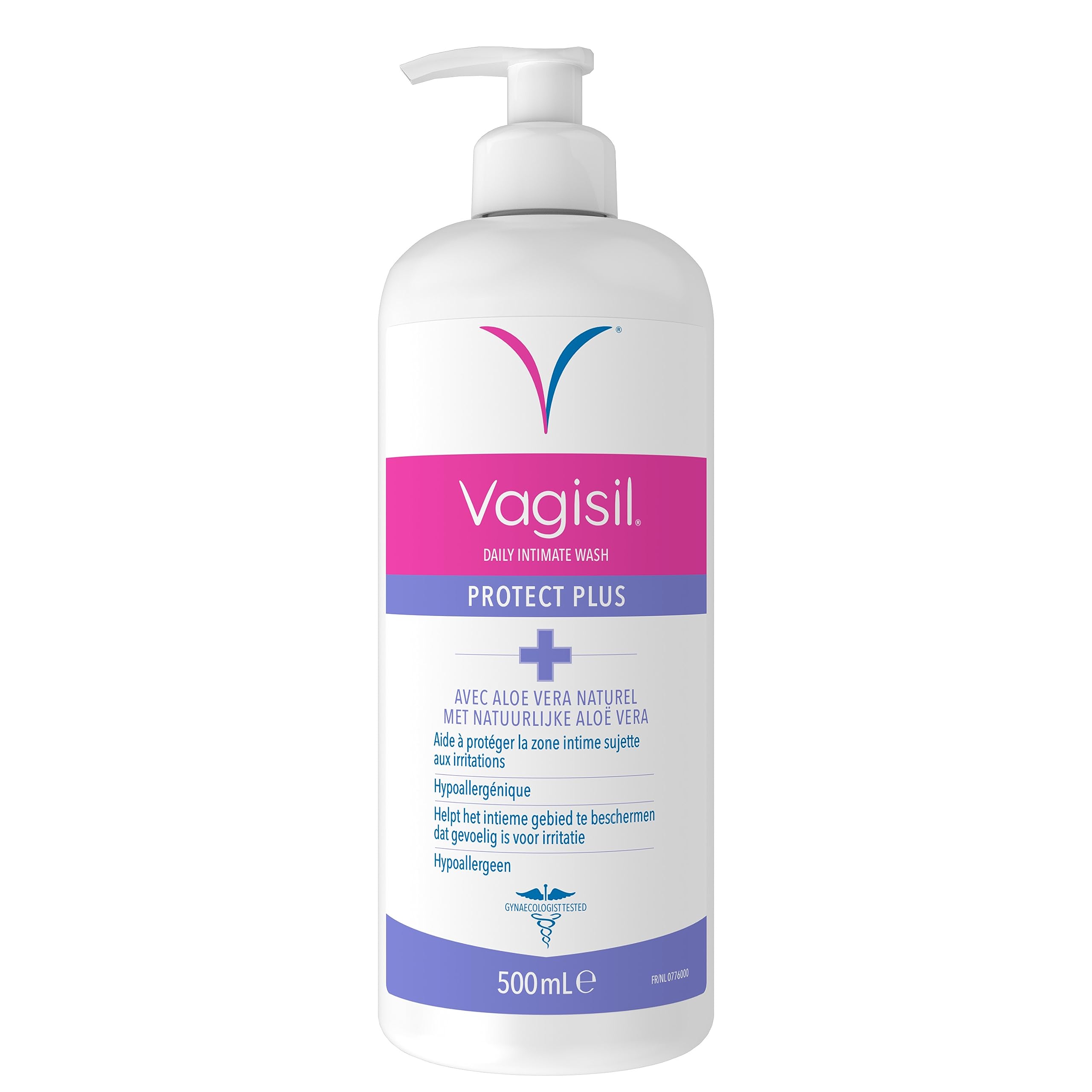 Vagisil Protect Plus Intymna pielęgnacja do codziennej higieny kobiecej, z aloesem, hipoalergiczny, pomaga chronić przed podrażnieniami, 500 ml