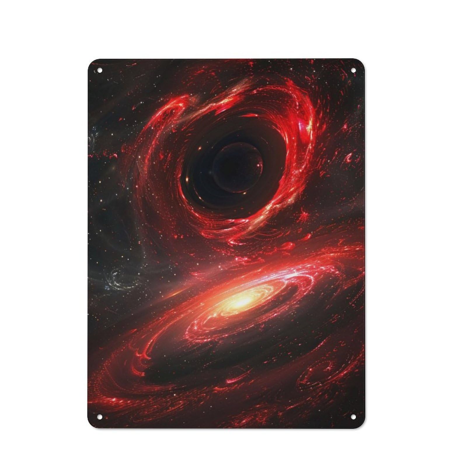 Junmoney Black Holes For Lounge Or Reading Corner, Rustic Tin Sign 40X30cm, For An Autumn Update To Lounge And Reading Corner
