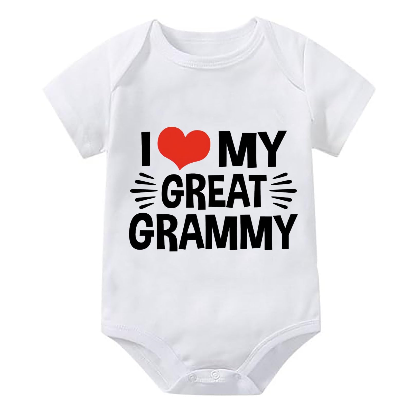 WOOYONGING I Love My Great Grammy Baby Neutral Romper Short Sleeve Gender Nuteral Clothing Newborn White Baby Onsies0-3 Months Announcem