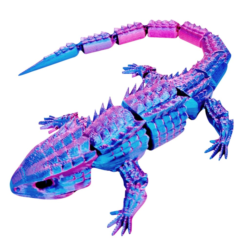 YRPACFB Large Reptile Colour Changing Fidget Toys, Colour-Changing Fidget Toy Set Stress Relief Lizard – Calming Gift Idea for Imagination, Play & Entertainment, Home Decor - 30cm, Purple