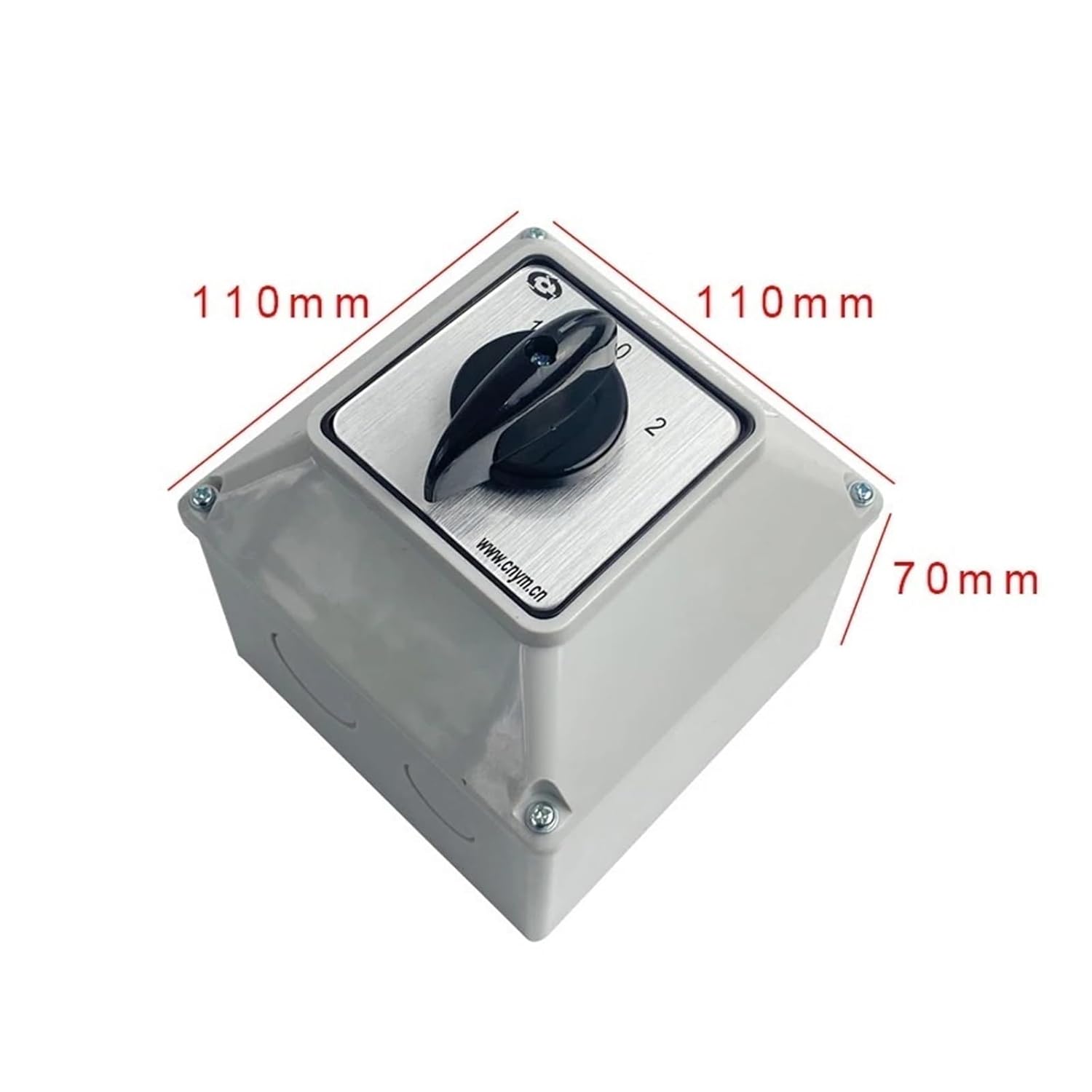 LW26-32 YMW26-32/2M Changeover Cam Rotaris Switch 32A 2 Poles with Waterproof Box IP65 Select Interruptor Silver Contact(102 with Box)