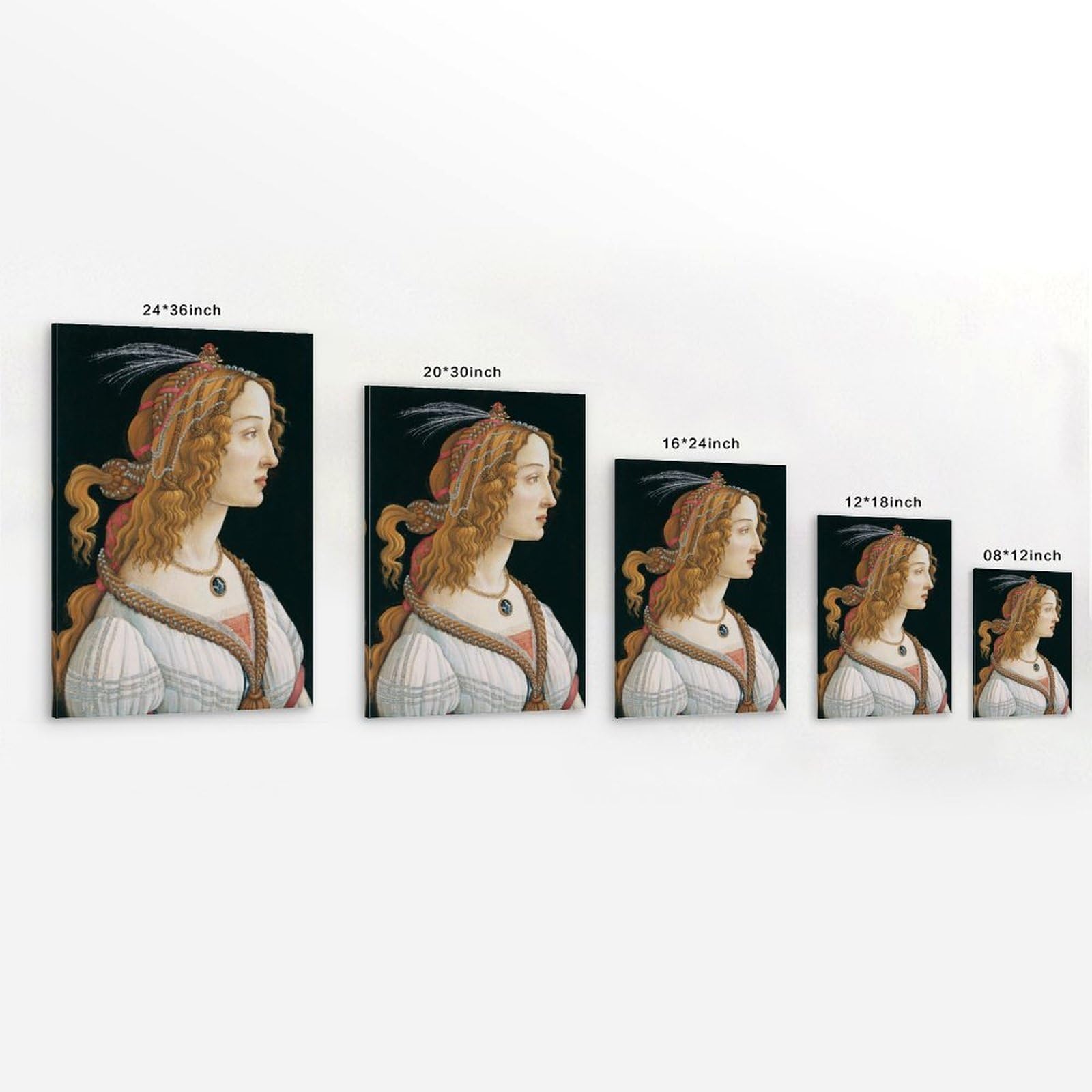 Generisch Sandro Botticelli's Retrait of A Woman Poster Canvas Poster Impresión artística 20 x 30 pulgadas