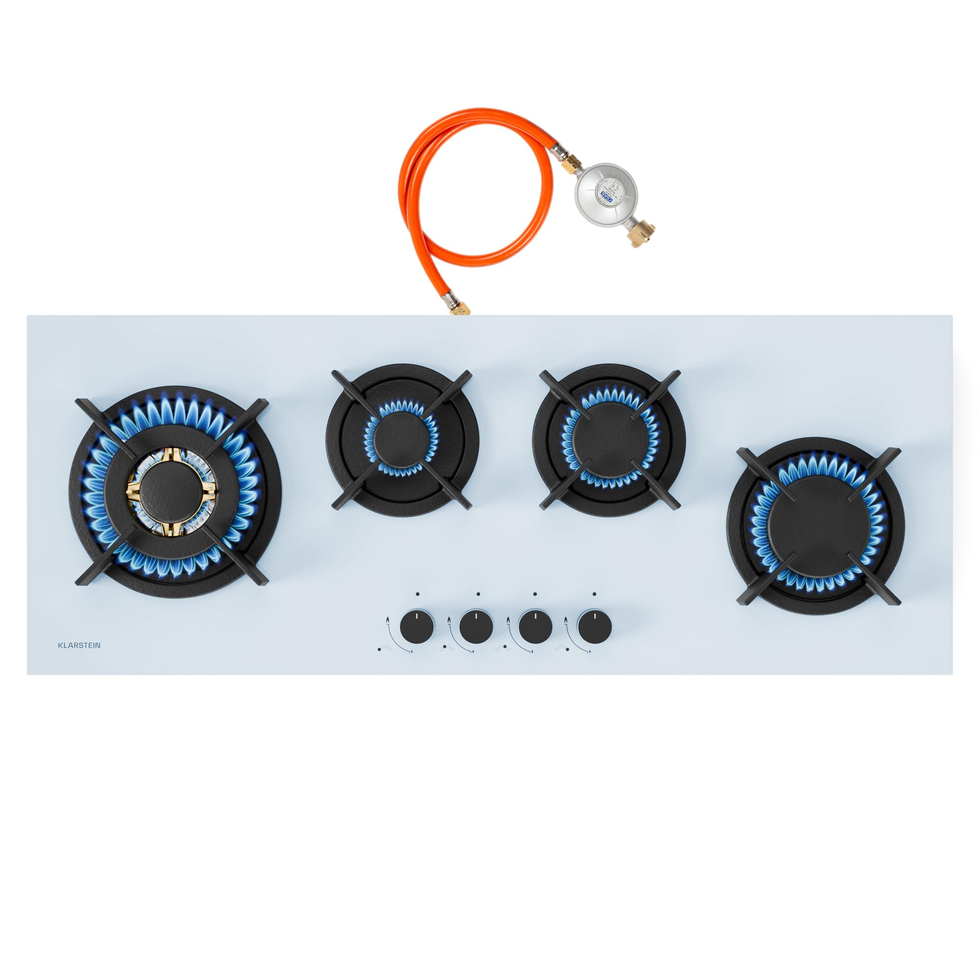 Klarstein Gas Cooker, 2-Burner Built-In Hob, 4200W Stainless Steel & Glass Top, LPG Wok Burner for Kitchen & Campervan — view 23