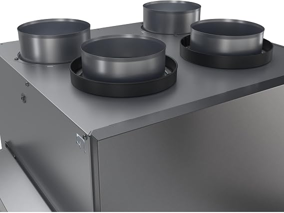 Broan B210E75RT AI 206 CFM Wall or Ceiling Mounted Energy Recovery Ventilator with Top Ports and Superior HRV Core Performance - N/A