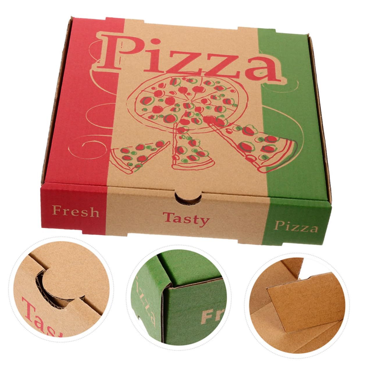 Hemobllo Cajas de Pizza de Cartón Corrugado Ideales para Almacenamiento y Envío de 7 Pulgadas 20 Papel Seguro para Alimentos para Fiestas y Takeout