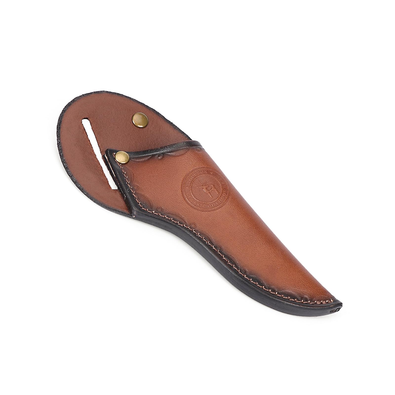 TOURBON Genuine Leather Knife Sheath for 4 inch Fixed Blade Outdoor Straight Knife Holster with Belt Loop