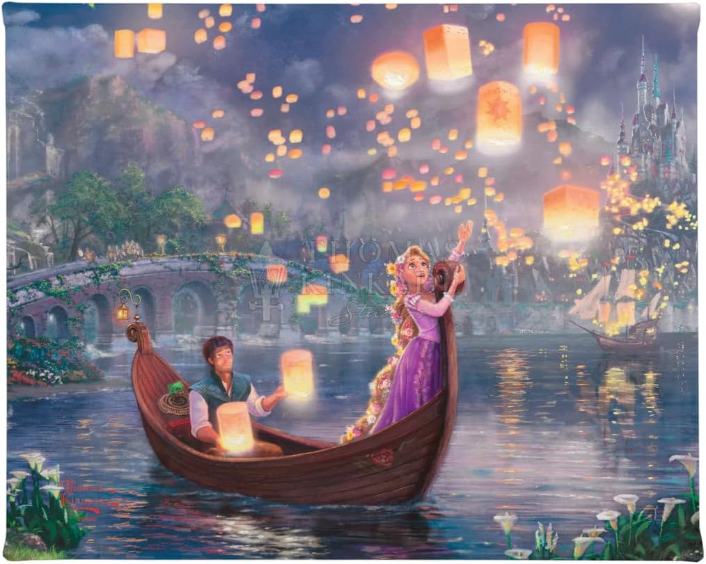 Studios Disney Tangled Gallery Wrapped Canvas - Canvas Art | Frameless | Disney Princess Canvas Wall Art, Certificate of Authenticity Included, 8" x 10"