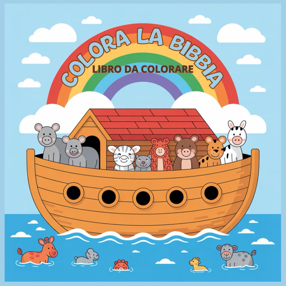 Colora la Bibbia: Storie sacre illustrate per bambini – Imparare e divertirsi colorando
