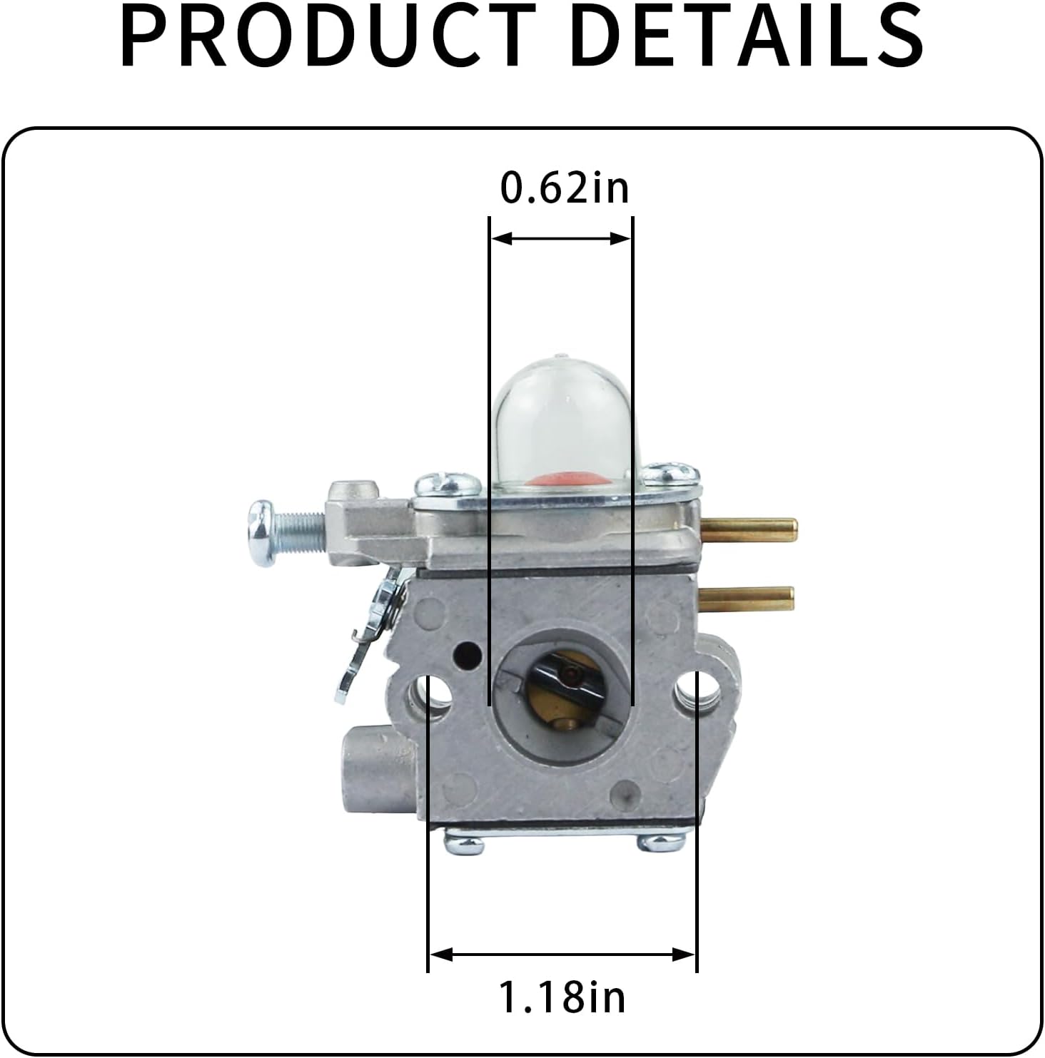 WS2200 Carburetor with Fuel Line Kit for Craftsman WS210 WC2200 WC210 CMXGTAMD25SC CMXGTAMD25CC P210, Replaces 753-06190 Carburetor, Compatible with 25cc Weed Eater Trimmer & Pole Saw Parts