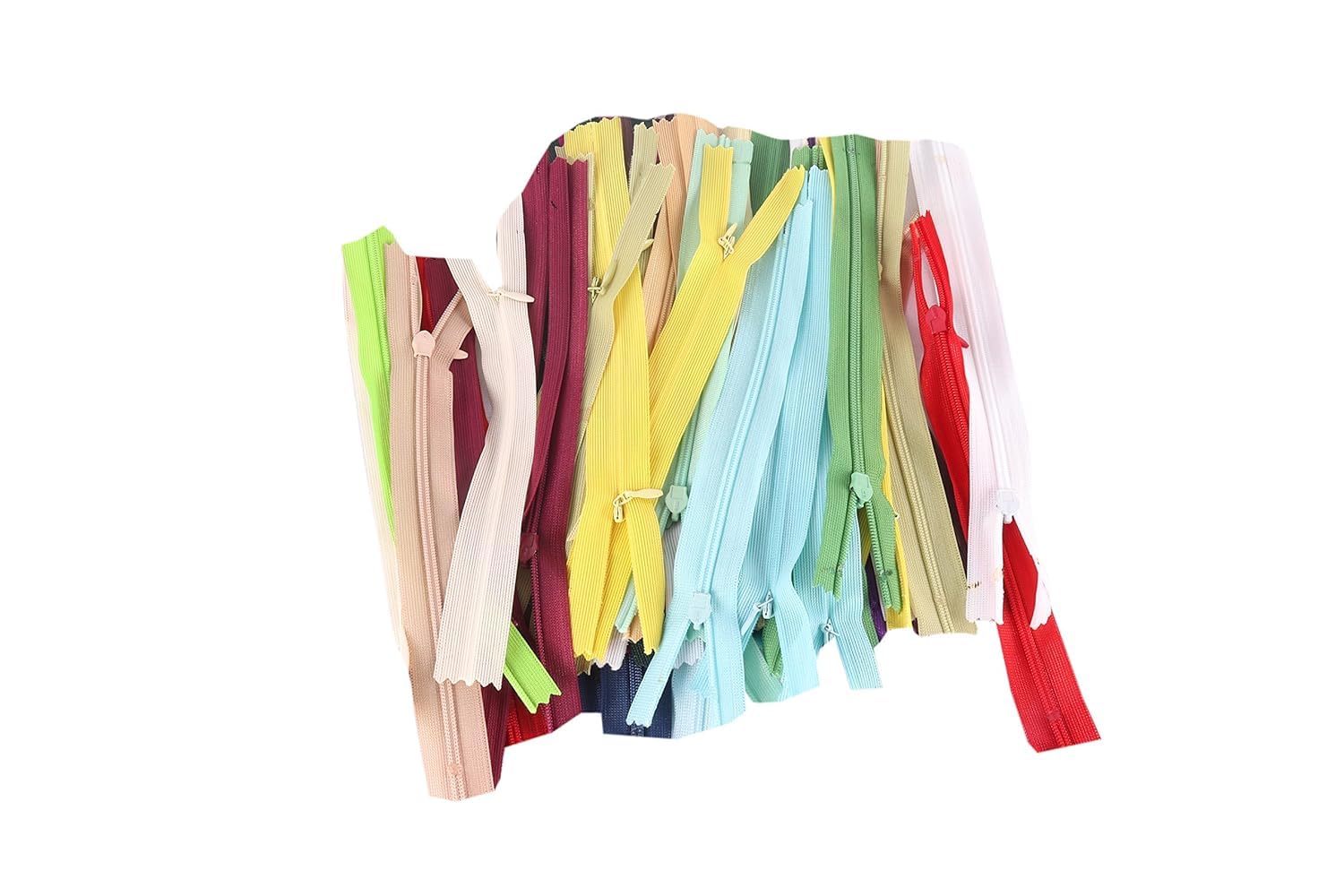 pmwPmw - Ladies Zips 8 Inches - 60 Zips - Multi Colour - Invisible (Concealed) Zipper - 60 Zips Used in Pants - Children Frocks - Plazo - Dresses - Ladies Suits