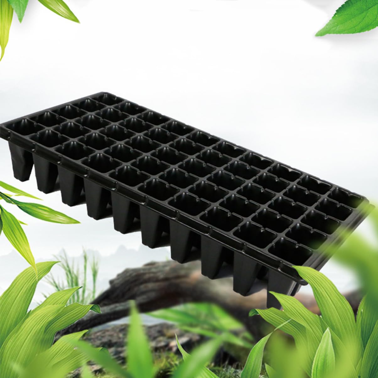 Plateau de Culture en PVC Noir 50 Cellules, Lot de 5 pour Semis
